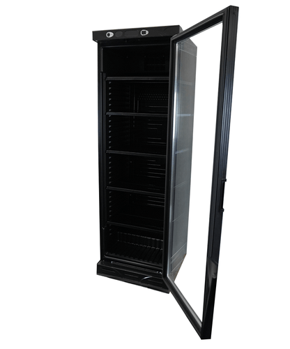 CombiSteel KÜHLSCHRANK 1 GLASTÜR 382L SCHWARZ KEINE CANOPY