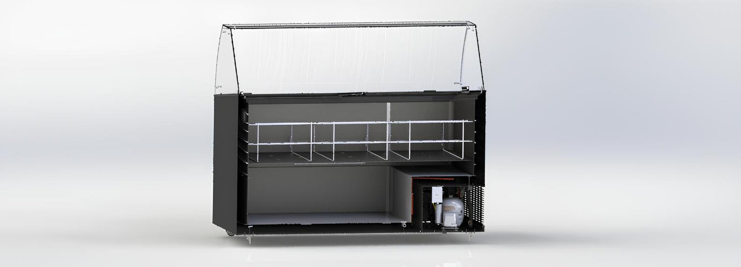CombiSteel SPEISEISVITRINE TENERIFE SCHWARZ 10X5 LTR