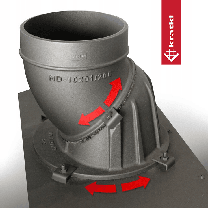 Kratki Kamineinsatz aus Stahl KRATKI LUCY SLIM 8 kW Ø 160 schwarz Verkleidung
