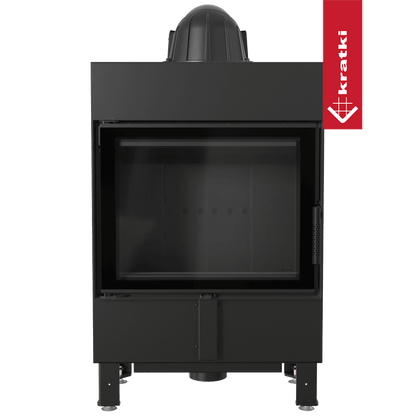 Kratki Kamineinsatz aus Stahl KRATKI LUCY SLIM 8 kW Ø 160 schwarz Verkleidung