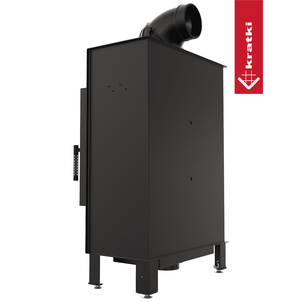 Kratki Kamineinsatz aus Stahl KRATKI LUCY SLIM 8 kW Ø 160 schwarz Verkleidung