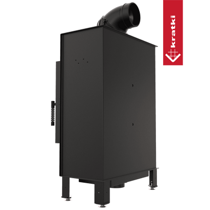 Kratki Kamineinsatz aus Stahl KRATKI LUCY SLIM 8 kW Ø 160 schwarz Verkleidung