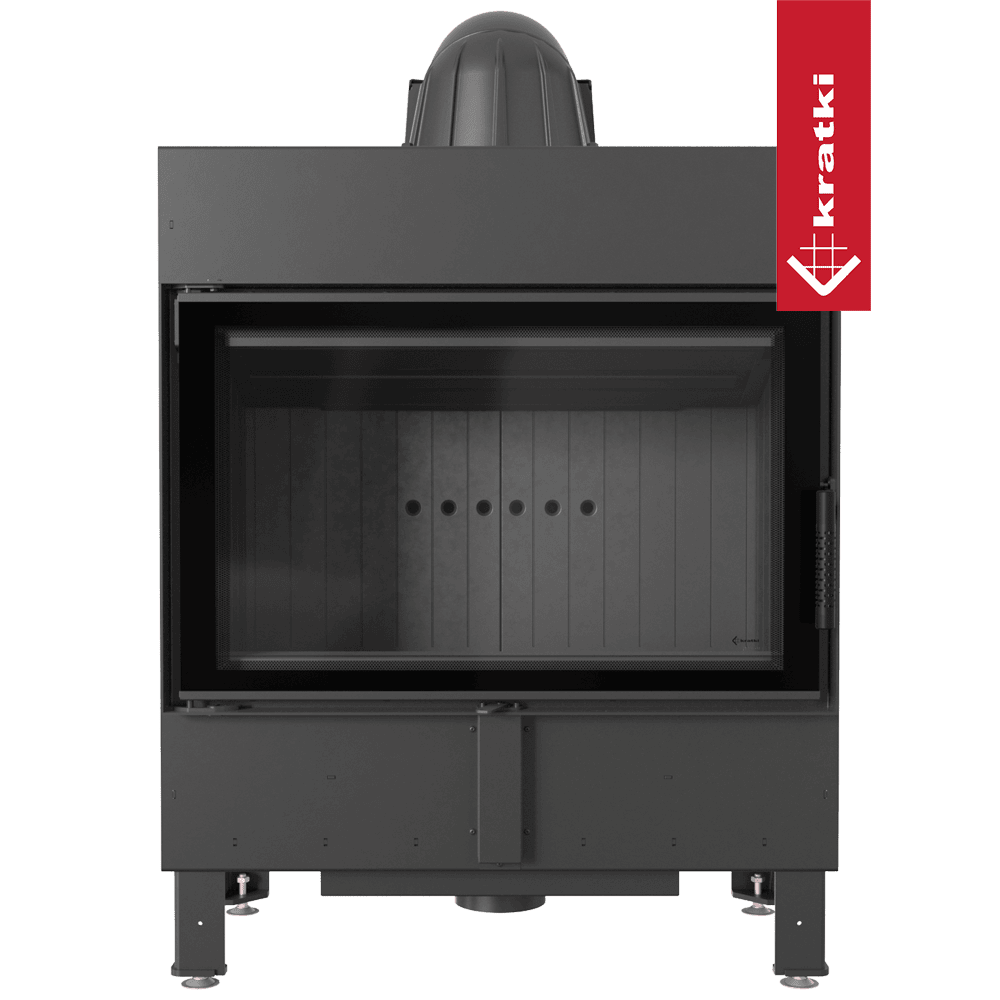 Kratki Kamineinsatz aus Stahl KRATKI LUCY 14 kW Ø 200 schwarz Verkleidung