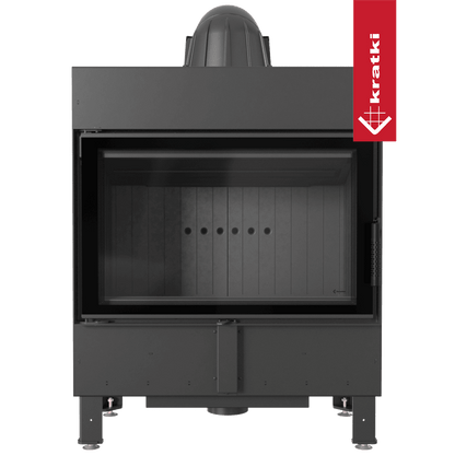 Kratki Kamineinsatz aus Stahl KRATKI LUCY 14 kW Ø 200 schwarz Verkleidung
