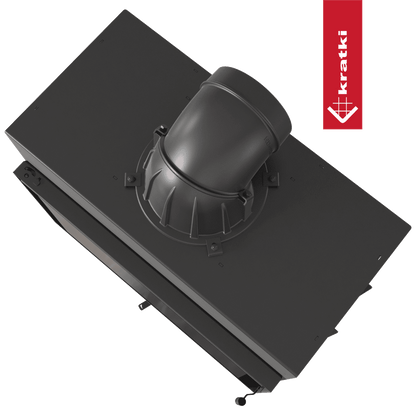 Kratki Kamineinsatz aus Stahl KRATKI LUCY 14 kW Ø 200 schwarz Verkleidung