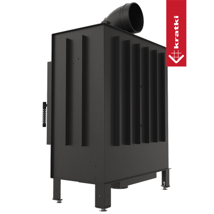 Kratki Kamineinsatz aus Stahl KRATKI LUCY 14 kW Ø 200 schwarz Verkleidung