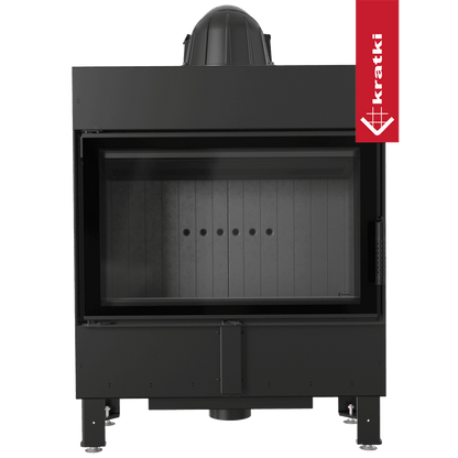 Kratki Kamineinsatz aus Stahl KRATKI LUCY SLIM 10 kW Ø 160 schwarz Verkleidung