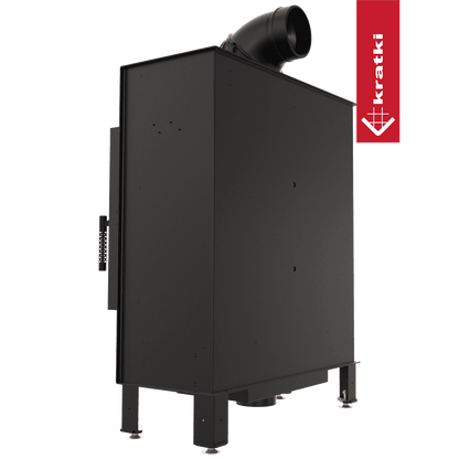 Kratki Kamineinsatz aus Stahl KRATKI LUCY SLIM 10 kW Ø 160 schwarz Verkleidung