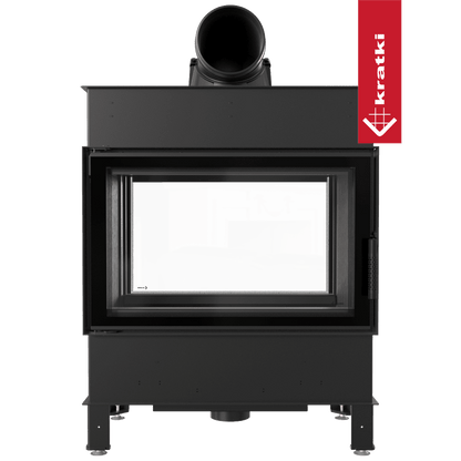 Kratki Kamineinsatz aus Stahl KRATKI LUCY TUNNEL 14 kW Ø 200 schwarz Verkleidung