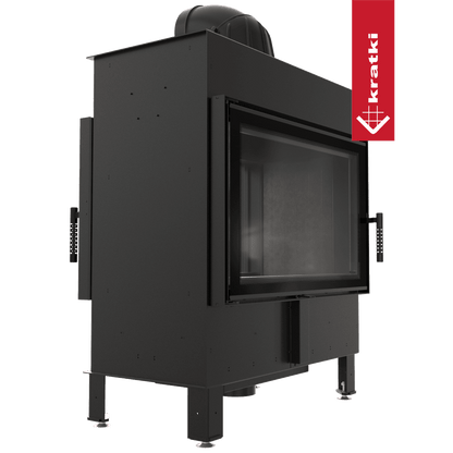 Kratki Kamineinsatz aus Stahl KRATKI LUCY TUNNEL 14 kW Ø 200 schwarz Verkleidung
