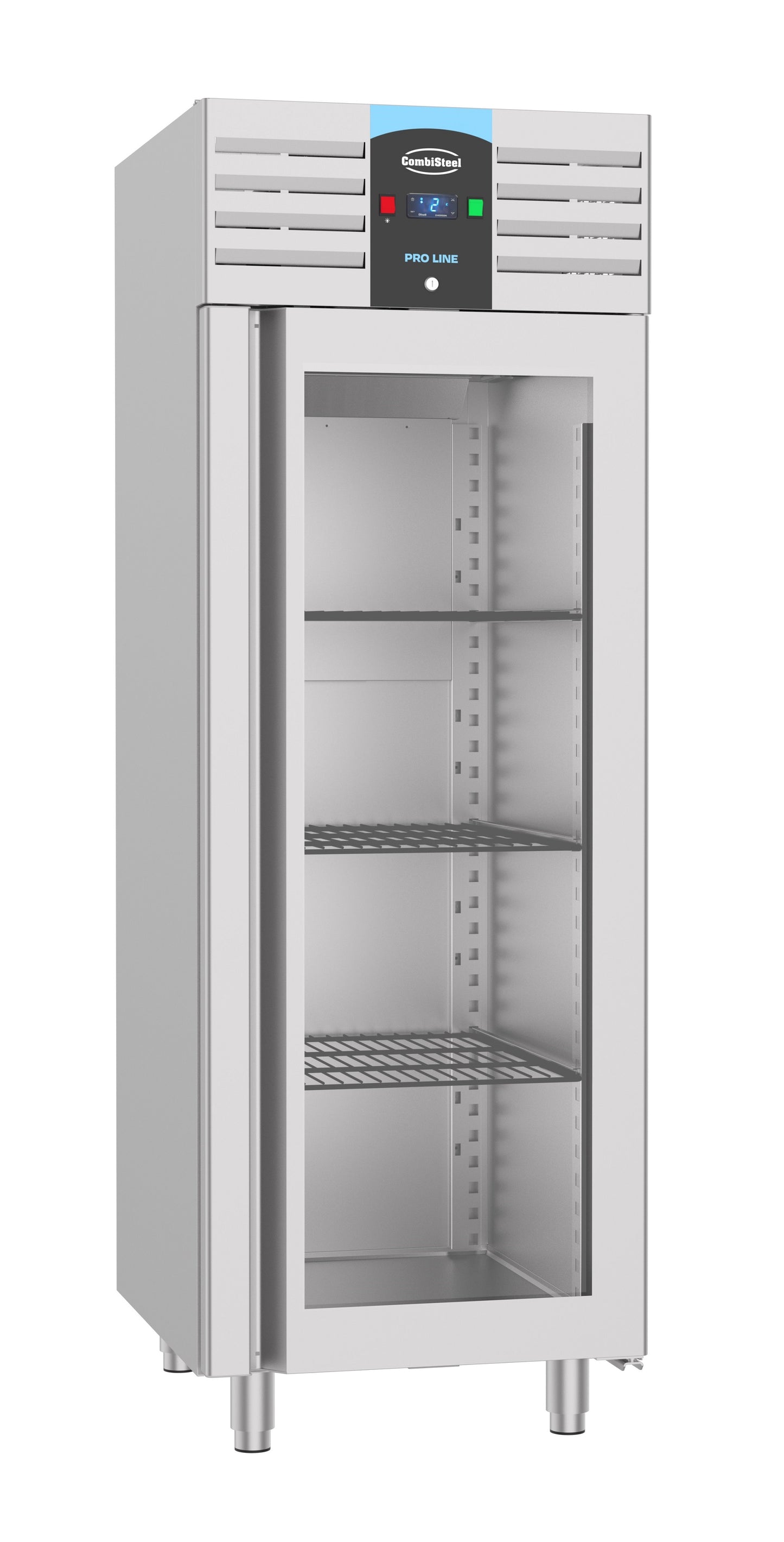 CombiSteel KÜHLSCHRANK EDELSTAHL GLASTÜR MONO BLOCK 700 LTR