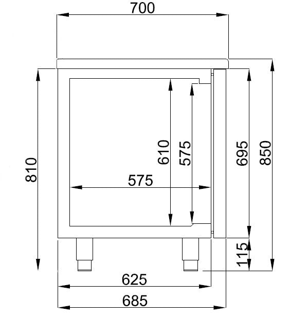 CombiSteel 700 KÜHLTISCH 3 TÜREN MONOBLOCK ENERGY LINE