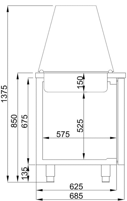 CombiSteel SALADETTE 3 TÜREN 4x 1/1GN BEHÄLTER