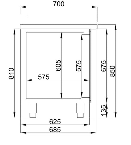 CombiSteel 700 KÜHLTISCH 4 TÜREN
