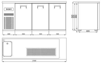 CombiSteel BIERTHEKE 3 TÜREN 1L