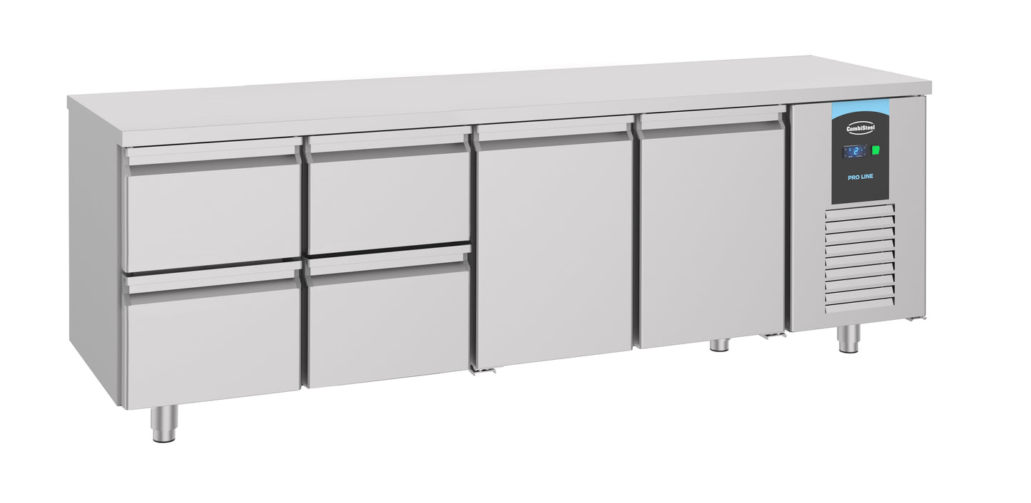 CombiSteel 700 KÜHLTISCH 2 TÜREN 4 SCHUBLADEN ENERGY LINE