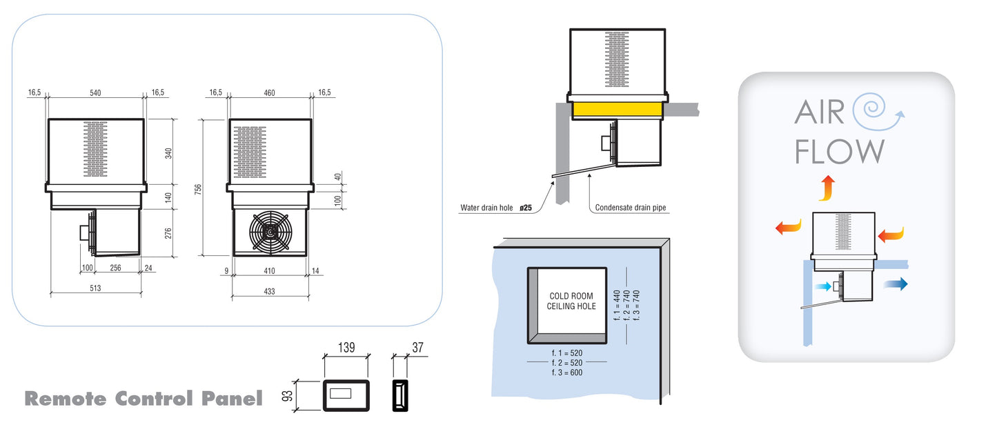 CombiSteel DECKENSTOPFER KÜHLAGGREGATE 6-10,4 M3