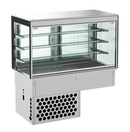 CombiSteel EINBAUKÜHLVITRINE ECKIG – GESCHLOSSEN 3/1 GN