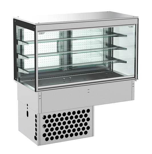 CombiSteel EINBAUKÜHLVITRINE ECKIG – GESCHLOSSEN 3/1 GN
