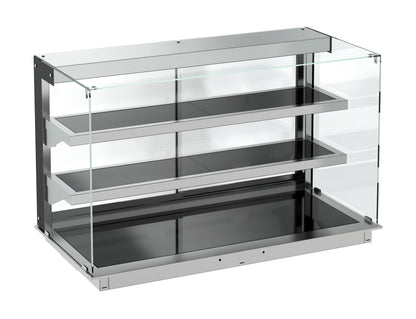 CombiSteel EINBAUWÄRMEVITRINE KERAMIK ECKIG - SCHWARZ 5/1