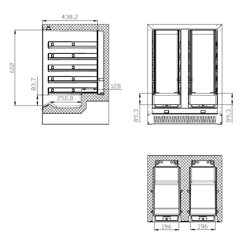 CombiSteel WEINKÜHLSCHRANKE 100L DUAL ZONE