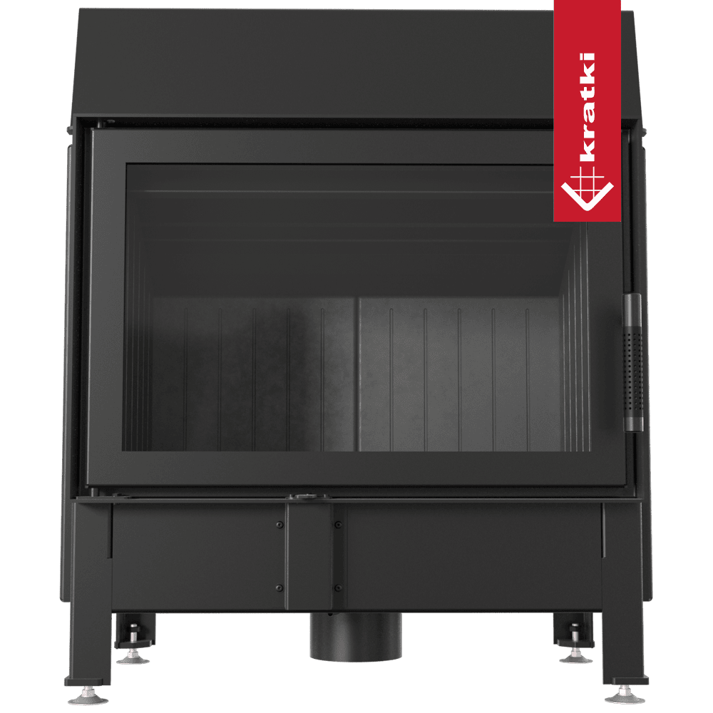 Kratki Kamineinsatz aus Stahl KRATKI ZIBI 11 kW Ø 180 schwarz Verkleidung