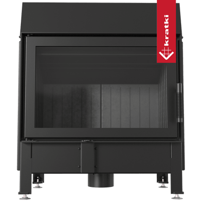 Kratki Kamineinsatz aus Stahl KRATKI ZIBI 11 kW Ø 180 schwarz Verkleidung