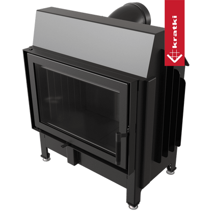 Kratki Kamineinsatz aus Stahl KRATKI ZIBI 11 kW Ø 180 schwarz Verkleidung
