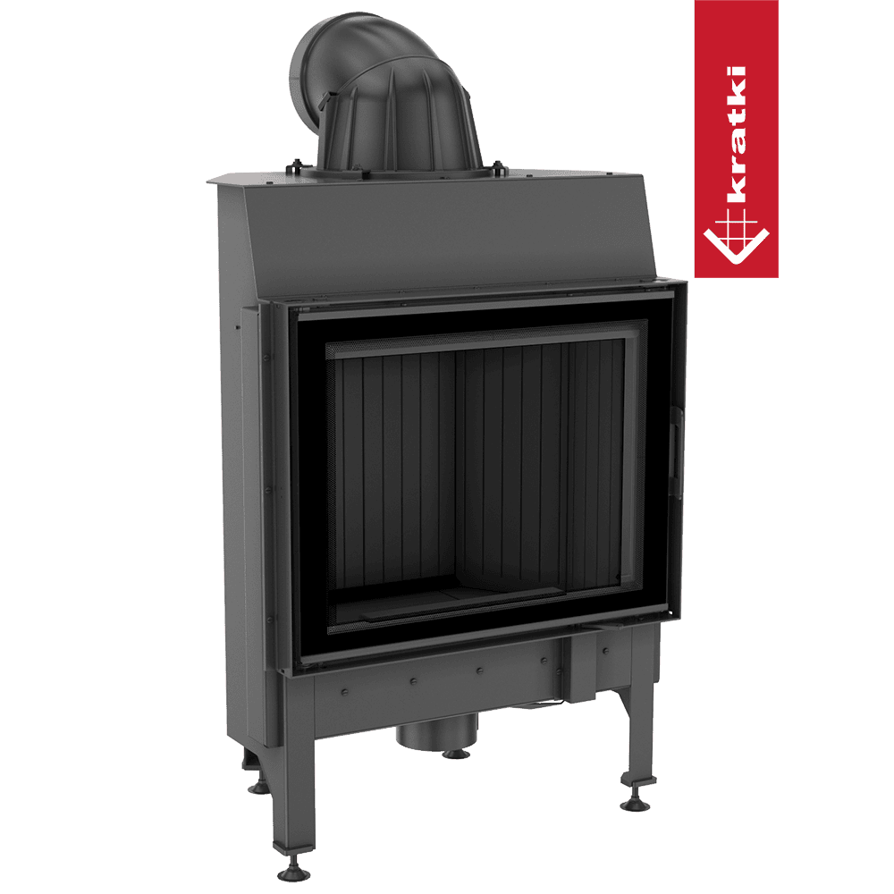 Kratki Kamineinsatz aus Stahl KRATKI NADIA 10 kW Ø 200 schwarz Verkleidung