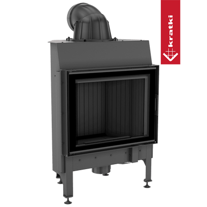 Kratki Kamineinsatz aus Stahl KRATKI NADIA 10 kW Ø 200 schwarz Verkleidung