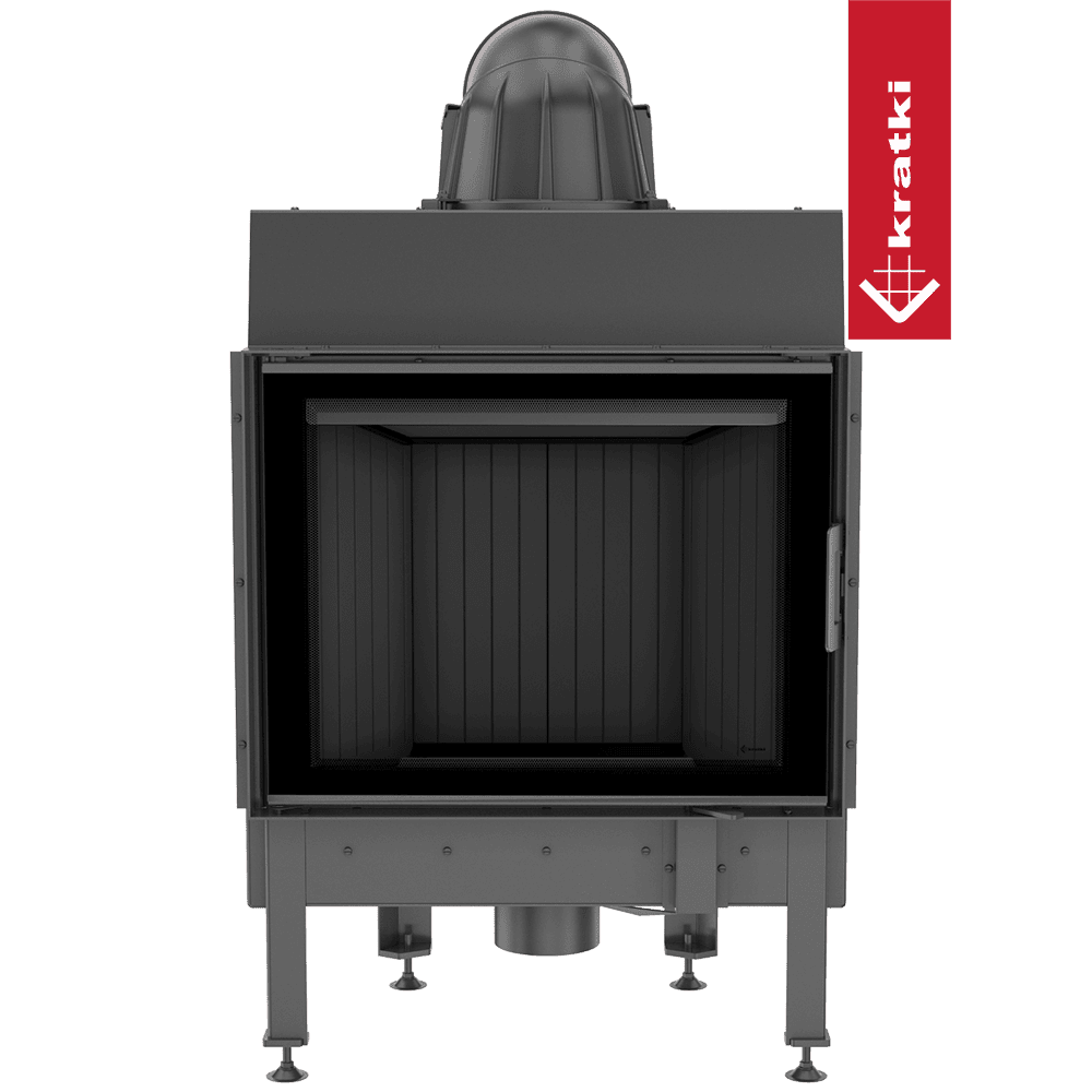 Kratki Kamineinsatz aus Stahl KRATKI NADIA 10 kW Ø 200 schwarz Verkleidung