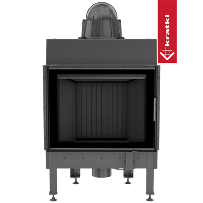 Kratki Kamineinsatz aus Stahl KRATKI NADIA 10 kW Ø 200 schwarz Verkleidung