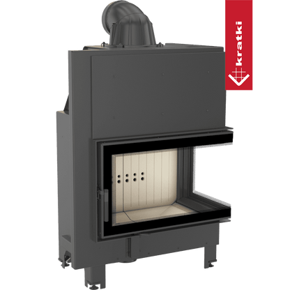 Kratki Kamineinsatz aus Stahl KRATKI MBO rechts 15 kW Ø 200