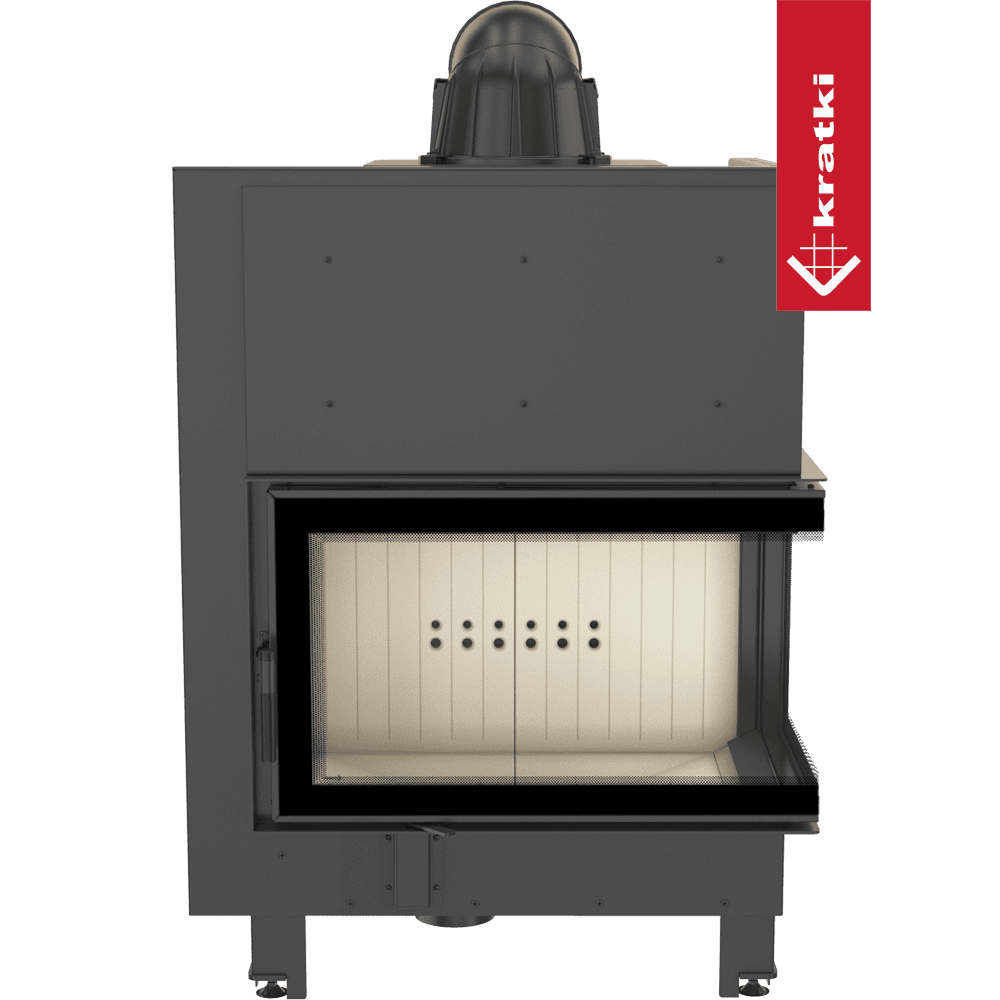 Kratki Kamineinsatz aus Stahl KRATKI MBO rechts 15 kW Ø 200