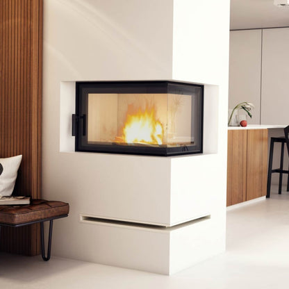Kratki Kamineinsatz aus Stahl KRATKI MBO rechts 15 kW Ø 200