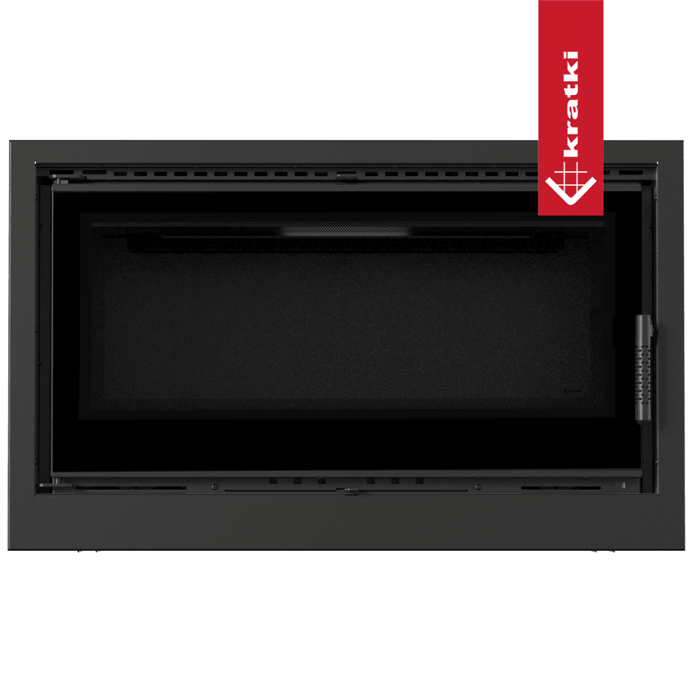 Kratki Kamin-Kassette KRATKI ARKE 95 14 kW Ø 200 schwarz Verkleidung