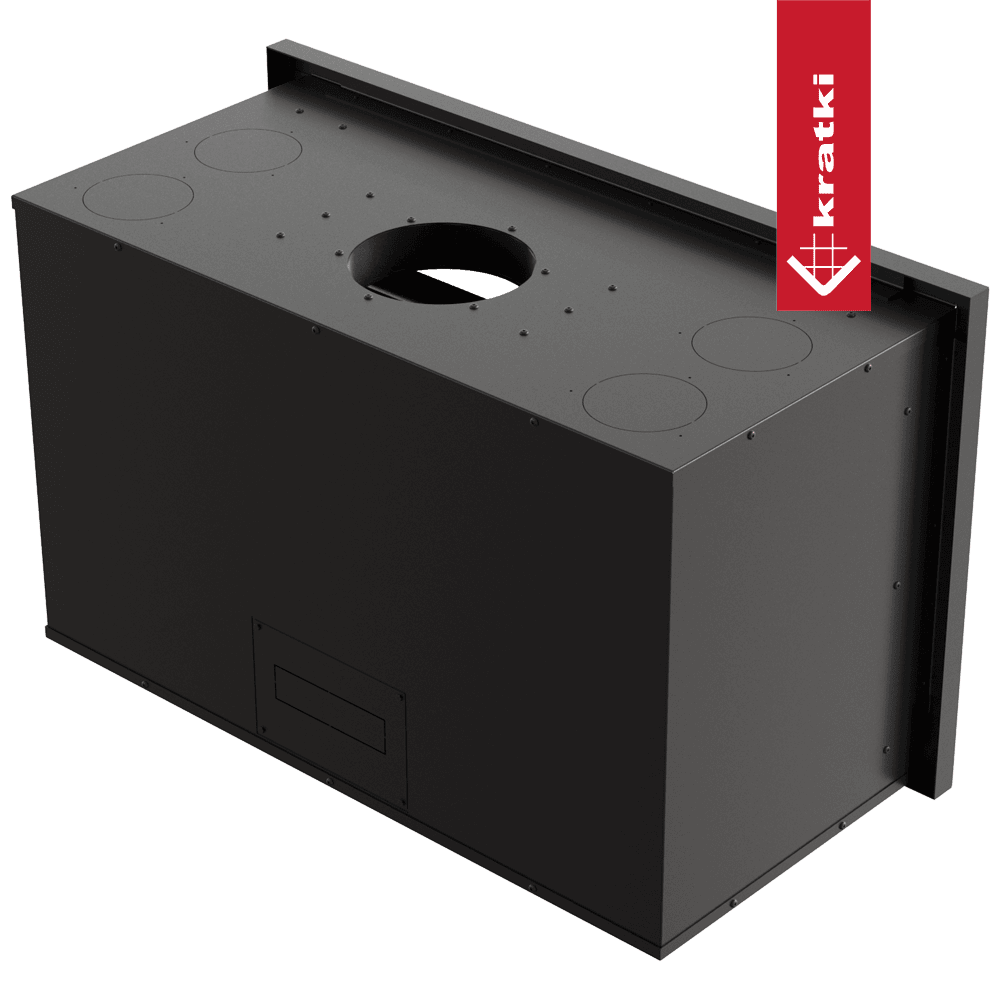 Kratki Kamin-Kassette KRATKI ARKE 95 14 kW Ø 200 schwarz Verkleidung