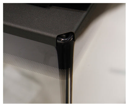 Kratki Kamineinsatz aus Stahl KRATKI MBZ rechts 13 kW Ø 200 gebogenes Glas schwarz Verkleidung