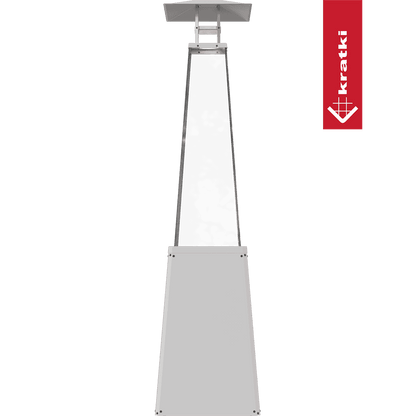 Kratki Gasheizstrahler Umbrella BS Stahl 12kW Set