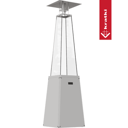 Kratki Gasheizstrahler Umbrella BS Stahl 12kW Set