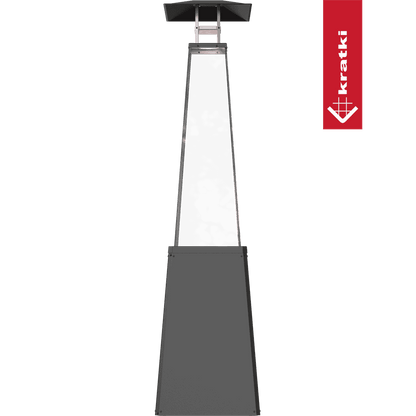 Kratki Gasheizstrahler Umbrella BS Stahl schwarz 12kW Set