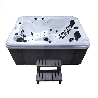 Home Deluxe Outdoor Whirlpool BEACH - Mit Treppe und Thermoabdeckung