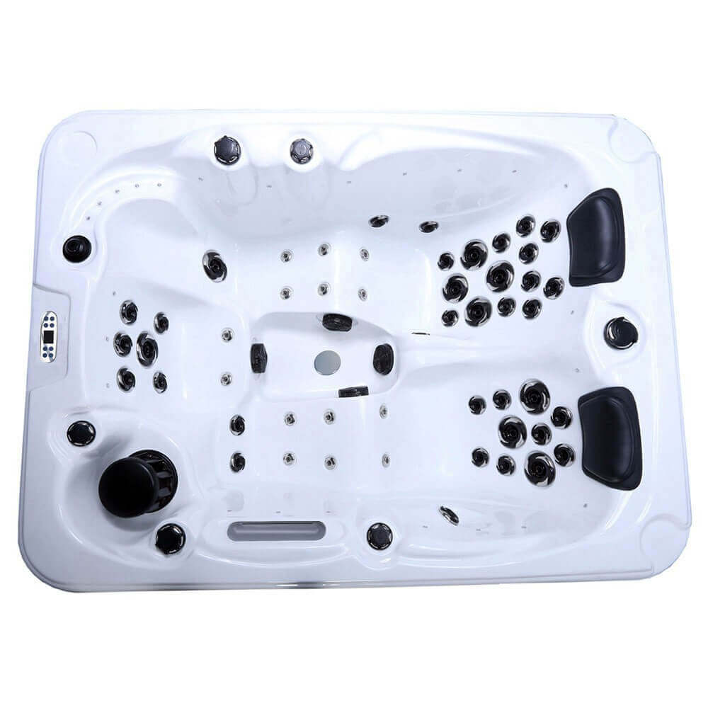 Home Deluxe Outdoor Whirlpool BEACH - Mit Treppe und Thermoabdeckung