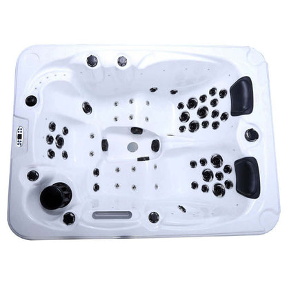 Home Deluxe Outdoor Whirlpool BEACH - Mit Treppe und Thermoabdeckung