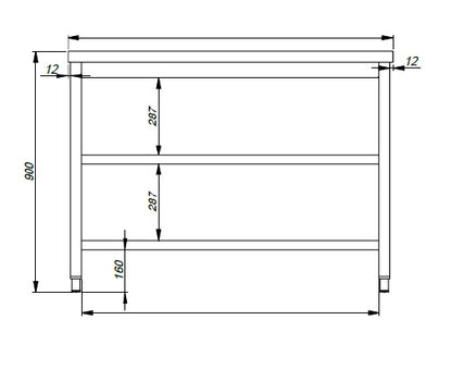 CombiSteel 700 ARBEITSTISCH 2 BODEN 1300