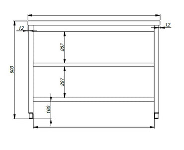 CombiSteel 800 ARBEITSTISCH 2 BODEN 2400
