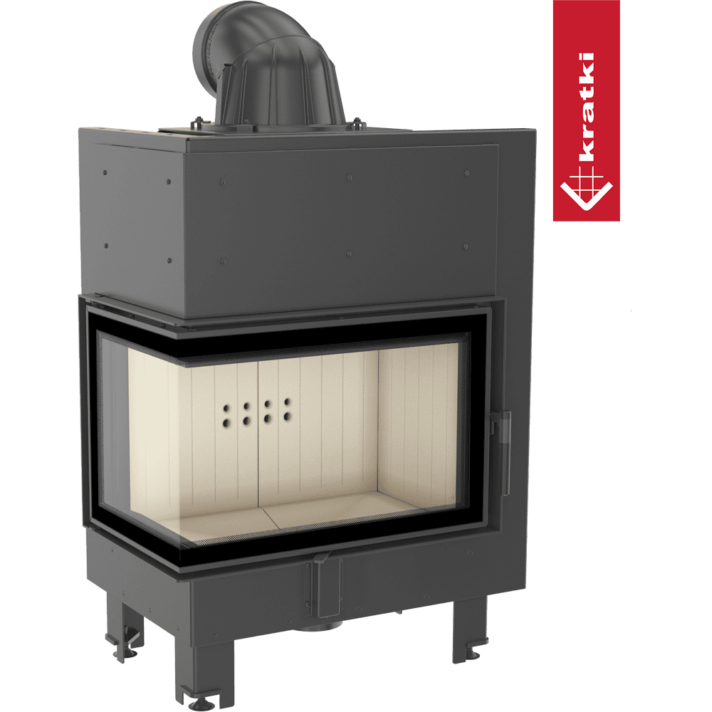 Kratki Kamineinsatz aus Stahl KRATKI MBM links 10 kW Ø 200