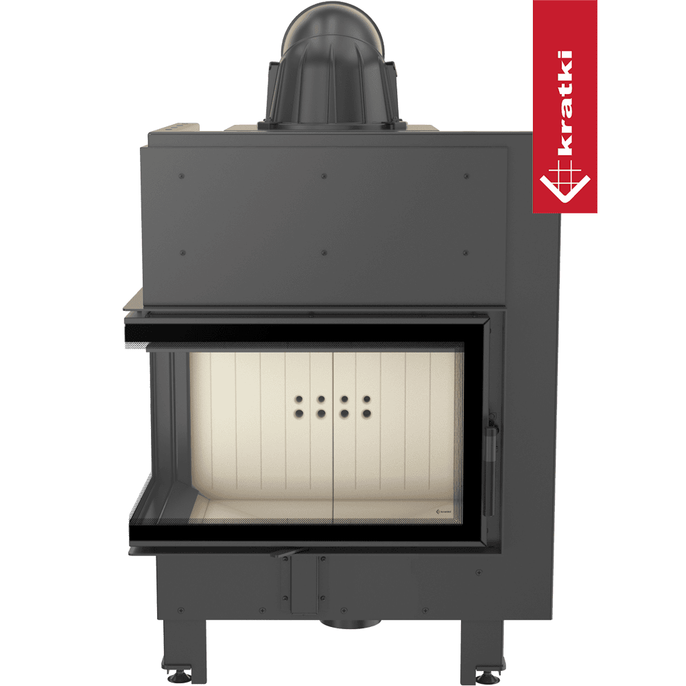Kratki Kamineinsatz aus Stahl KRATKI MBM links 10 kW Ø 200