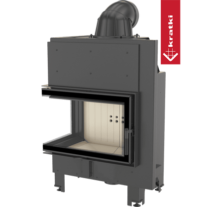 Kratki Kamineinsatz aus Stahl KRATKI MBM links 10 kW Ø 200