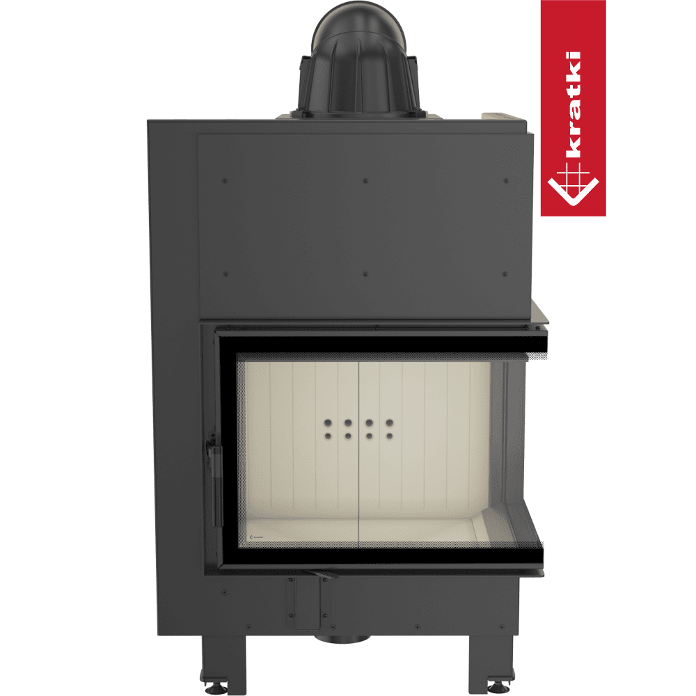Kratki Kamineinsatz aus Stahl KRATKI MBZ rechts 13 kW Ø 200